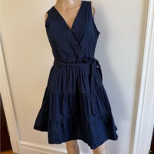 Elegant Navy Wrap Dress